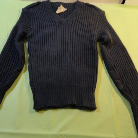 AUTHORIZED US AIR FORCE sz32/34 BRIGADE WOOLY PULLY SWEATER 100% AF BLUE LD 6496 - Picture 1 of 11